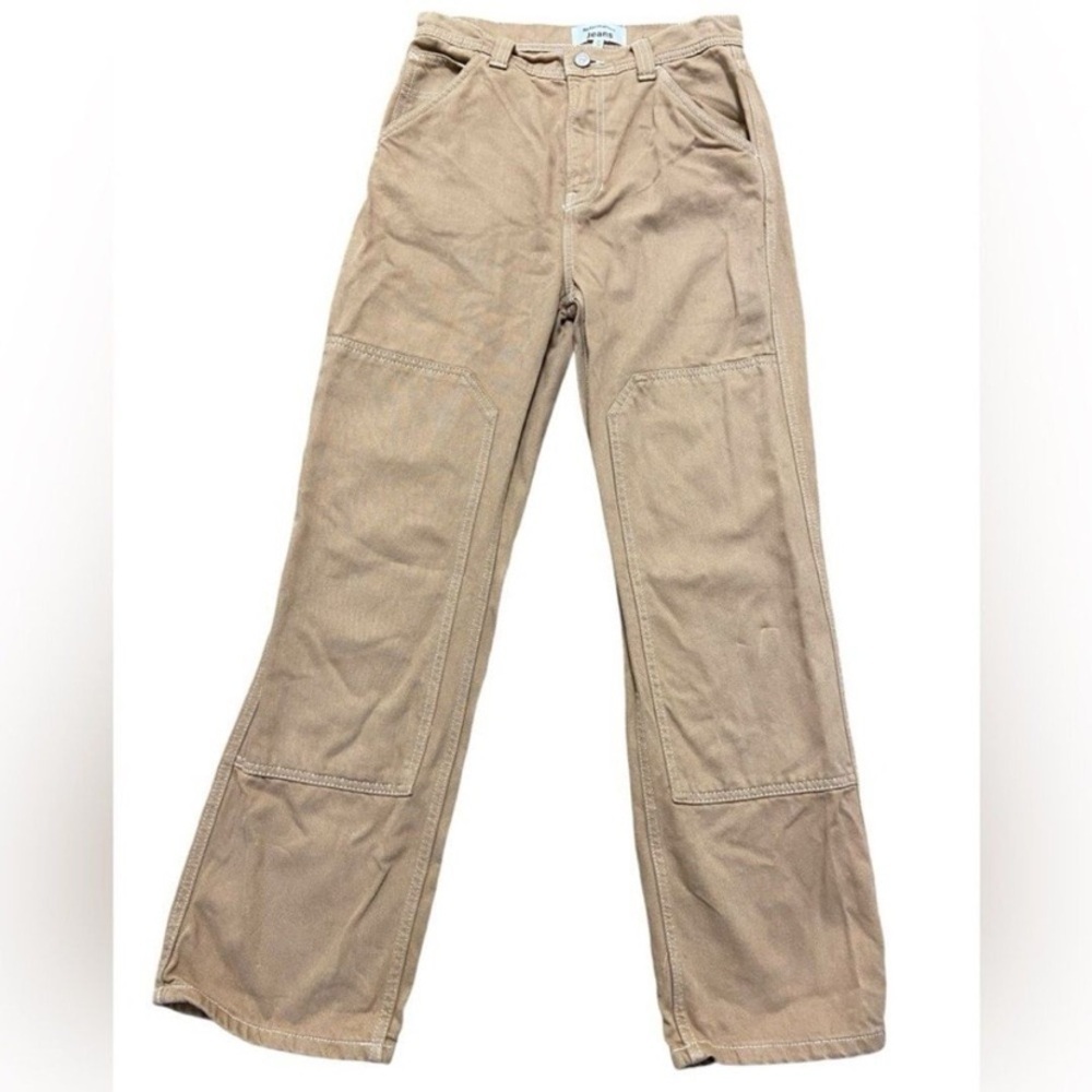Reformation Straight Leg Jeans in Tan